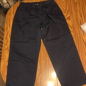 LL Bean Men's Double L Dark Blue Lined Dress Pants